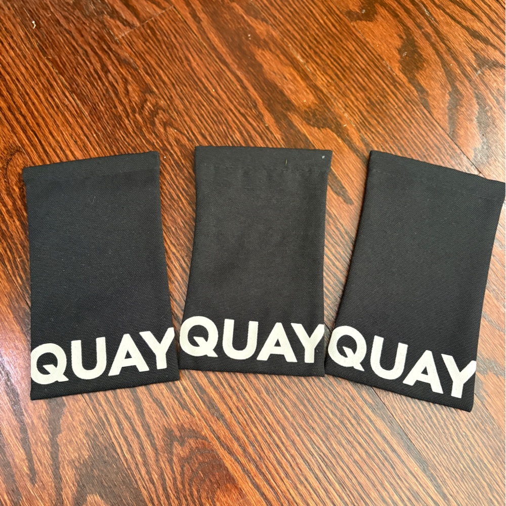 Lot of 3 NWT Quay Australia Sunglasses Cases